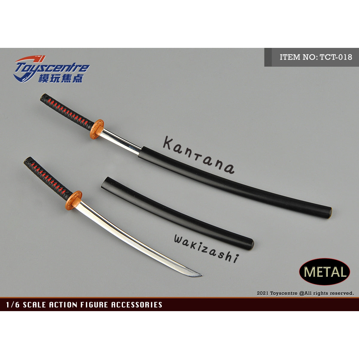 Toyscentre, Samurai Sword Long Version Model, Doll Accessory for 12-inches Action Figurine