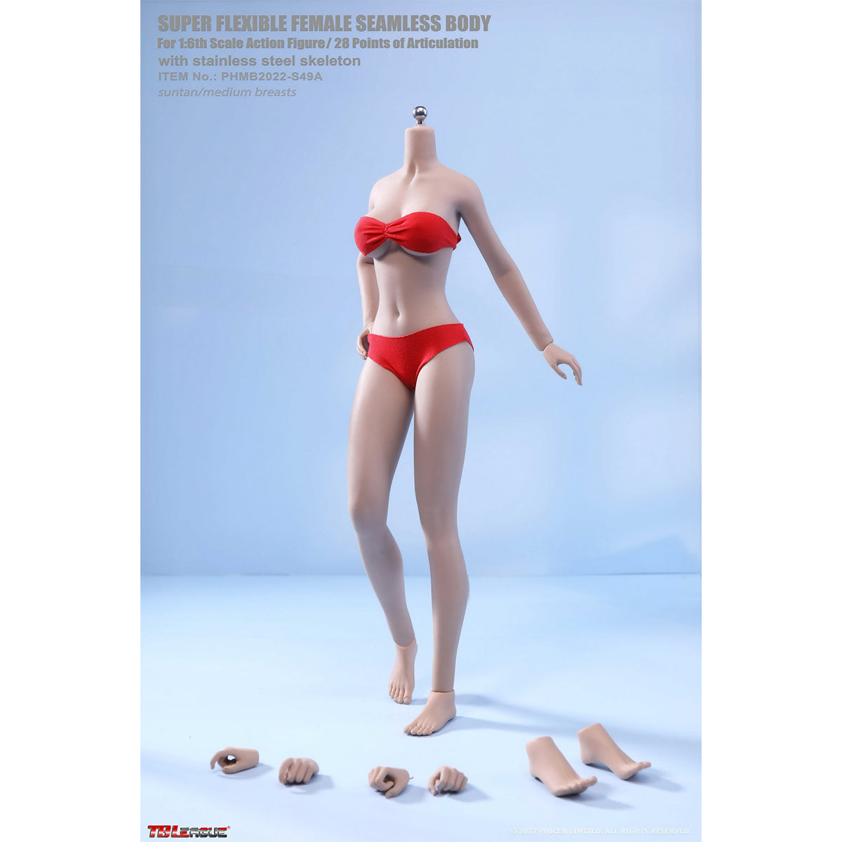 TBLeague Female Seamless Slender Elegance Medium Bust Detachable Feet 1/6 Scale Action Figure Body