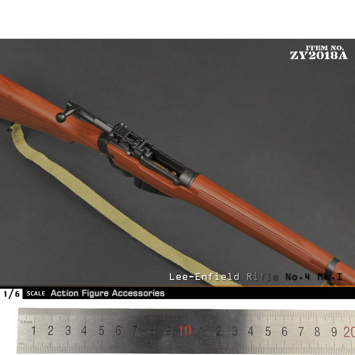 ZYTOYS, WWII British Lee-Enfield No.4 Mk1 Sniper/Rifle Model, Doll Accessory for 12-inches Action Figurine