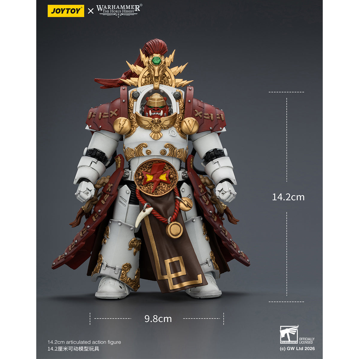 JOYTOY Warhammer 40,000 White Scars Contemptor Dreadnought & Hibou Khan Seeker of Atonement & Qin Xa - Master of the Keshig 1/18 Scale Action Figure