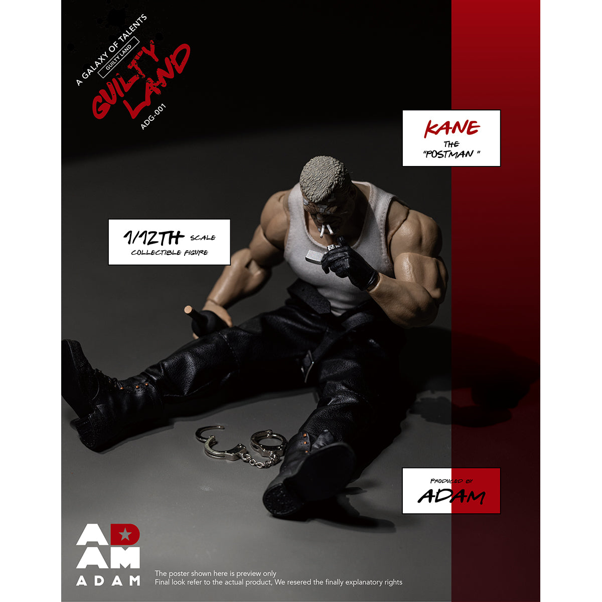 ADAM Guilty Land - Kane The Postman 1/12 Scale Action Figure