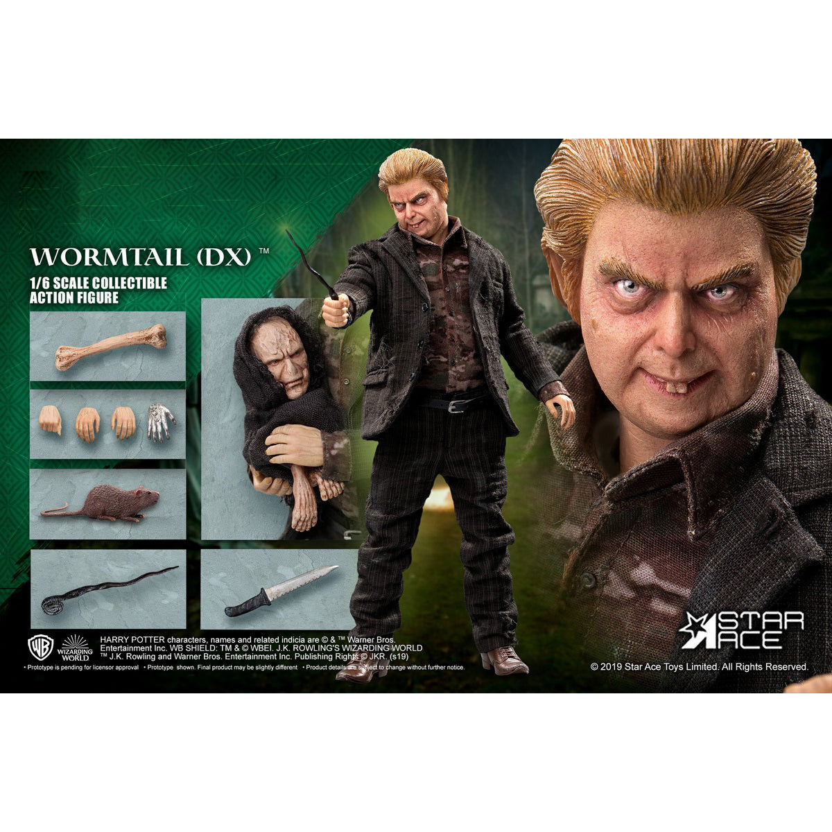 STAR ACE Toys Harry Potter and the Goblet of Fire: Wormtail Deluxe Ddition Action Figure