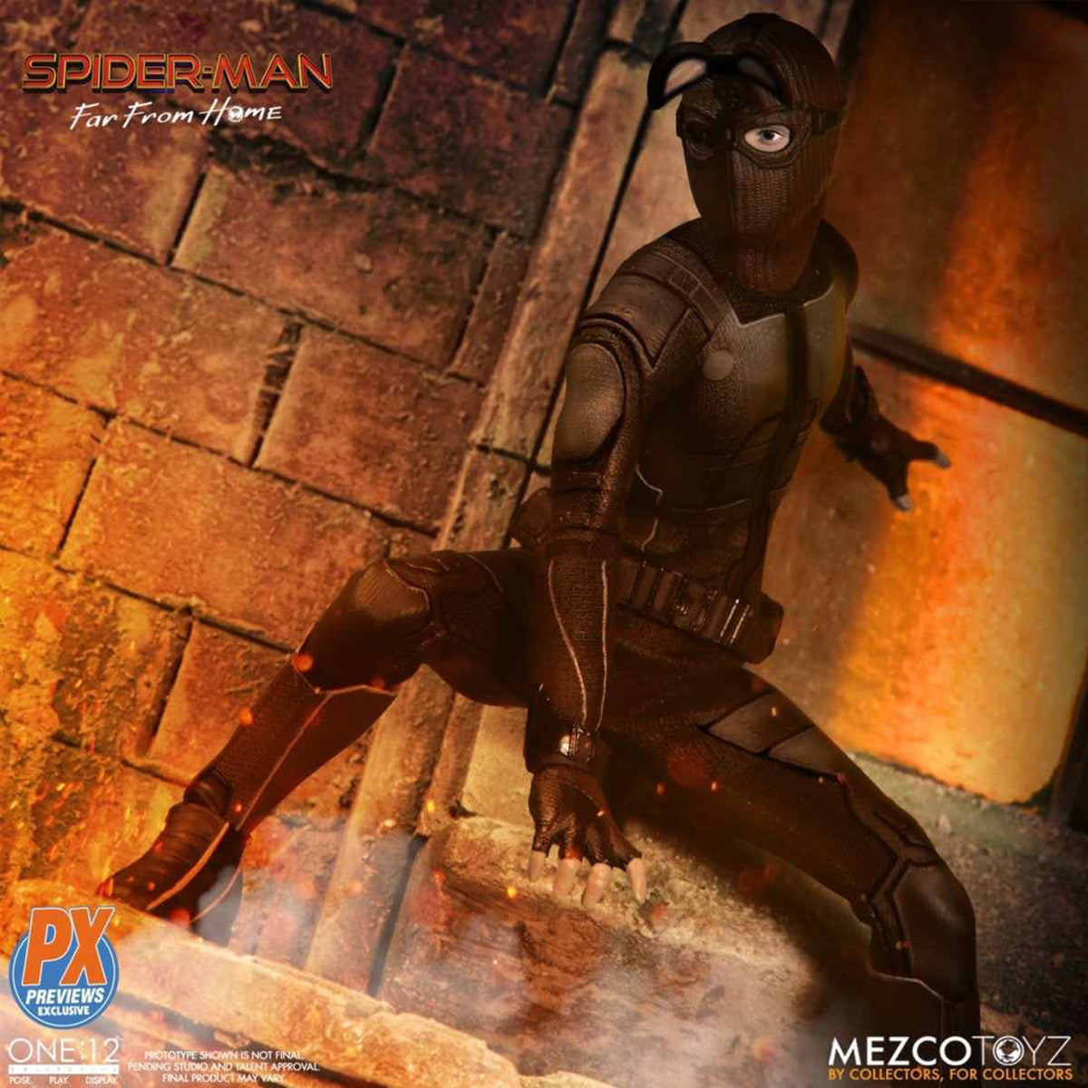 Mezco Toyz One:12 Collective Spider-Man (Stealth Suit) PX AF NOV198726 1/12 Scale Action Figure