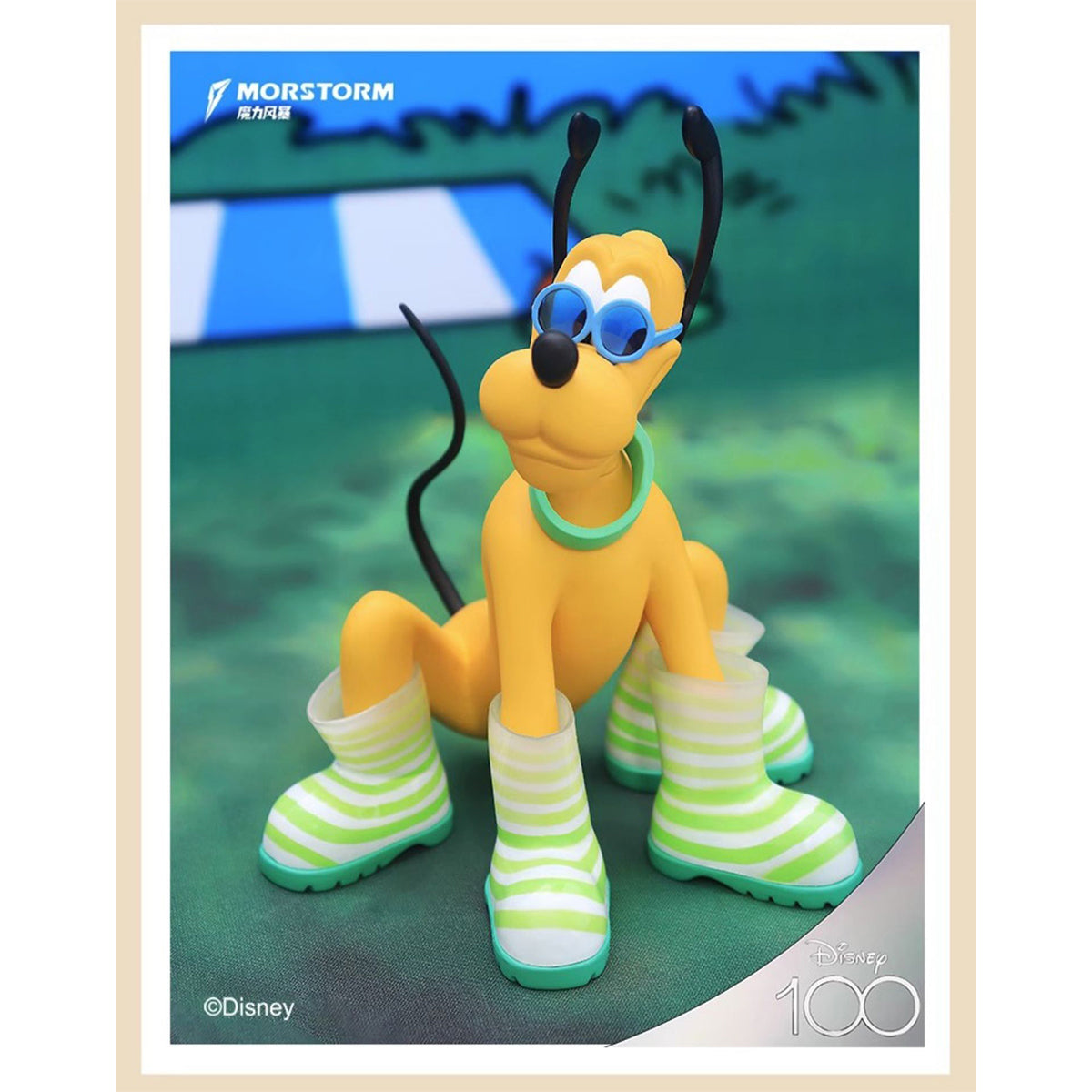 MORSTORM Disney 100th Anniversary Series Pluto in Rain Boots Art Statue