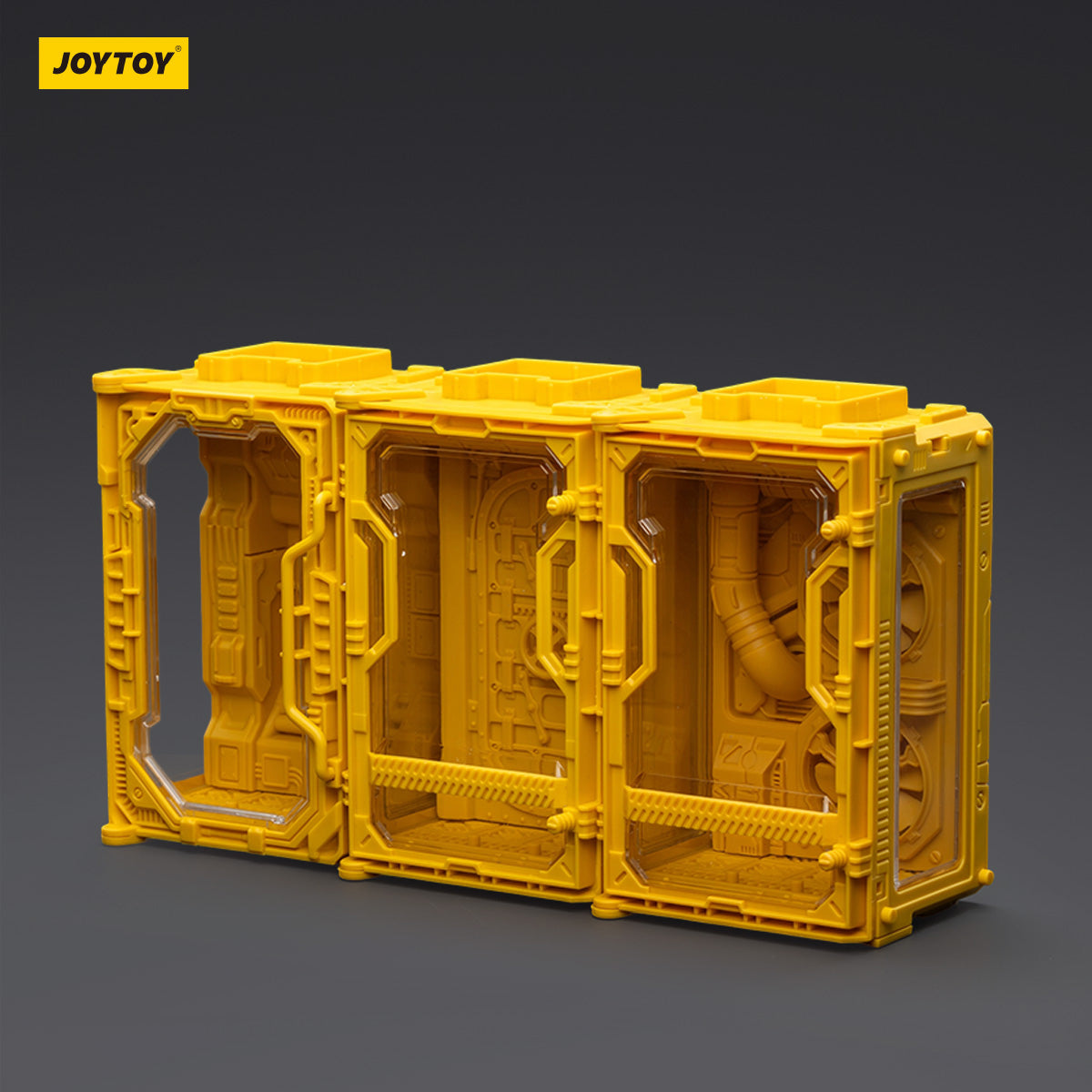 JOYTOY Individual Soldier Hangar Display Case Surge Yellow Ash Yellow Armor White 1/25 Scale Fit JOYTOY Series Action Figure