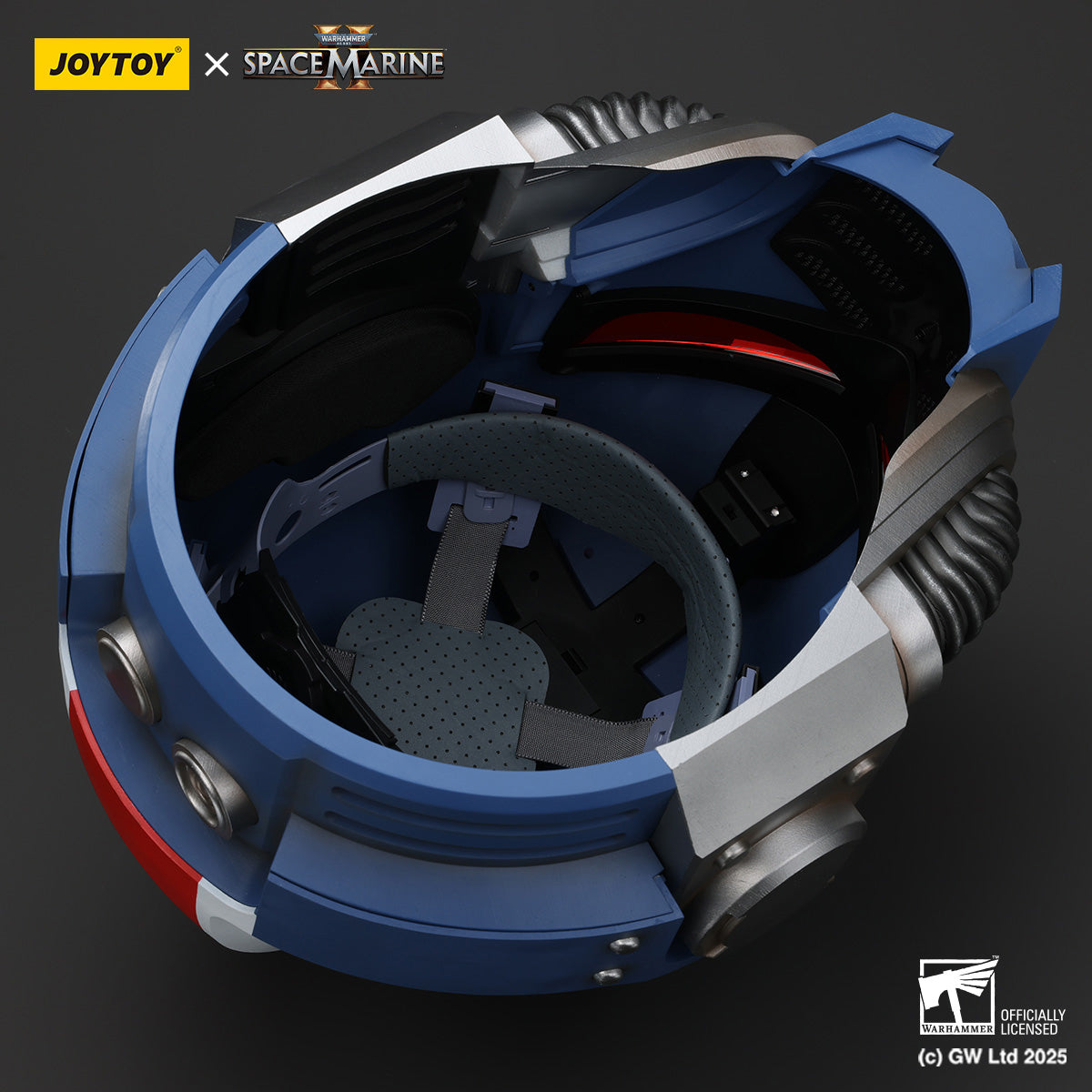 JOYTOY Warhammer 40,000, Ultramarines Lieutenant Titus' MKX Helmet & Display Stand, 1/1 Scale Collectibles