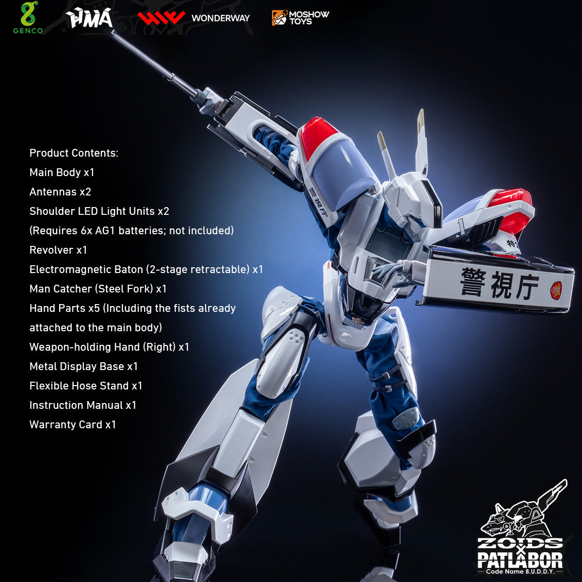 MOSHOW TOYS Zoids x Patlabor Ingram Mark III (Code Name B.U.D.D.Y.) Die-cast Action Figure