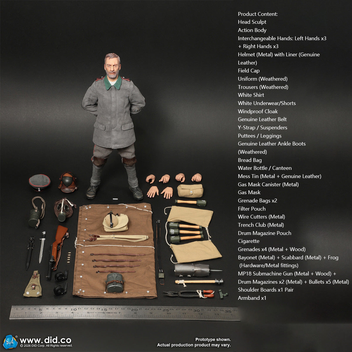 DID D11016 WWI German Army Stormtrooper Infantry Bodo 1/6 Scale World War I German Soldier Collectible Action Figure