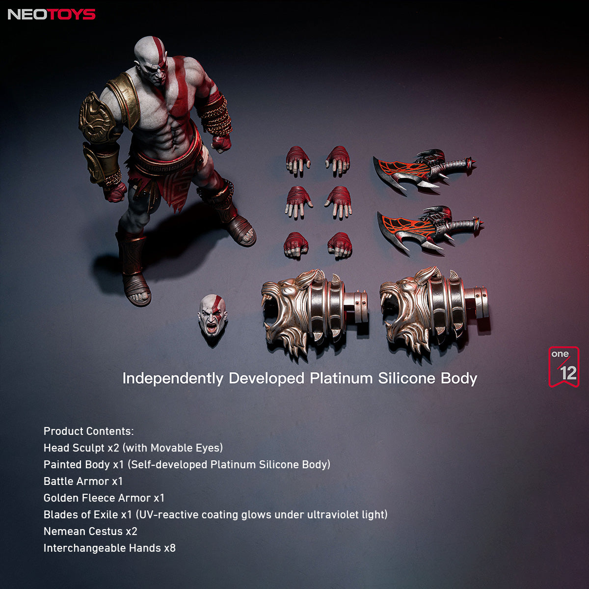 NEOTOYS Godslayer (NEO-001) 1/12 Action Figure Collectible Statue with Platinum Silicone Body and Movable Eyes