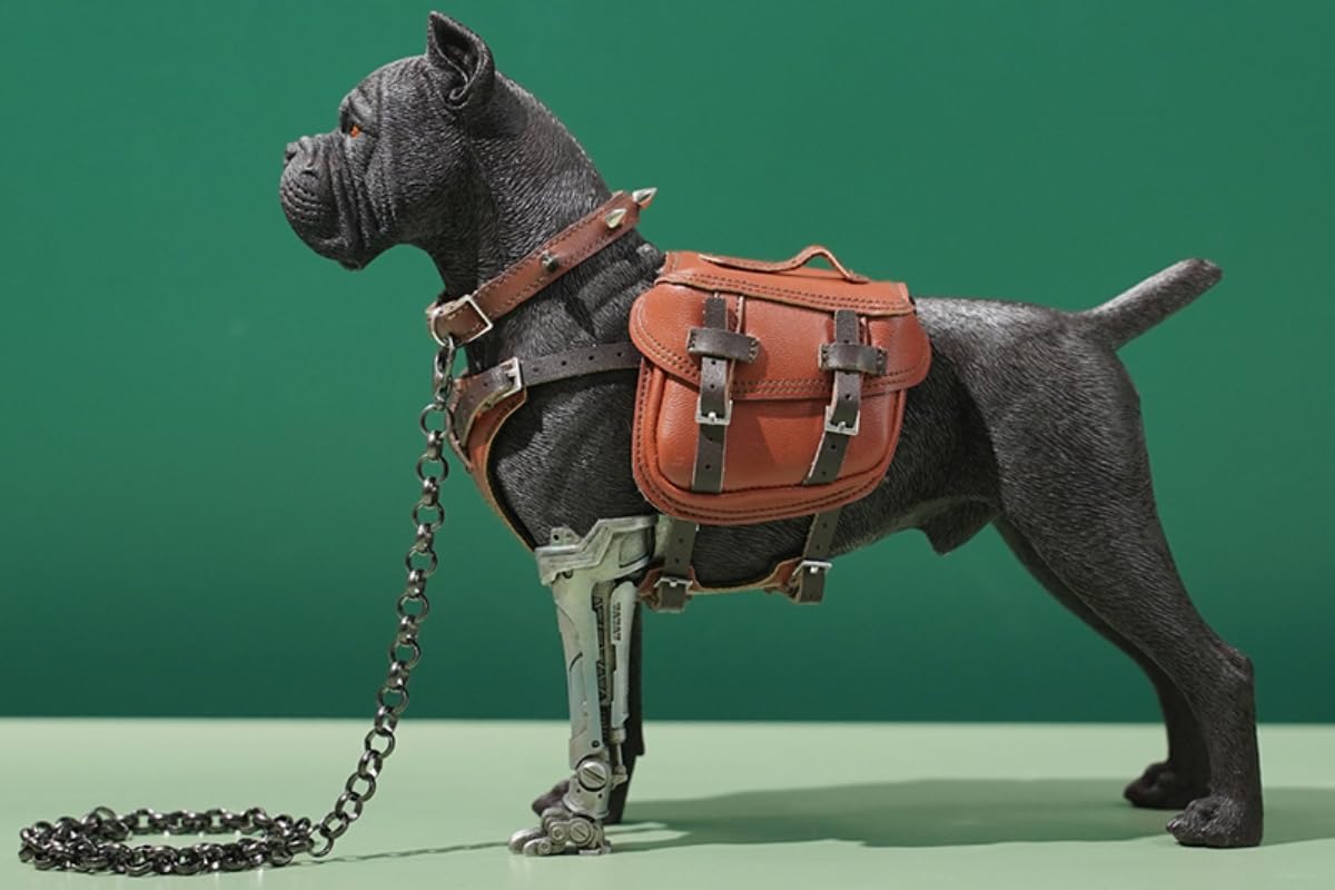 JXK Collectible Dog Figure: Cane Corso, Expertly Hand-Painted, Lifelike, Safe Resin, 1:6 Scale Miniature Animal Figurine