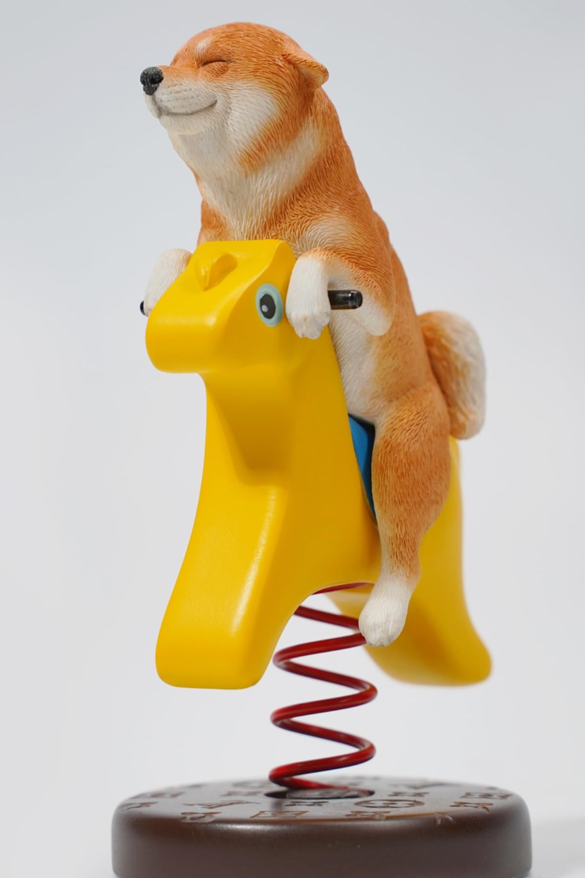 Figura de perro coleccionable JXK: Caballo balancín Shiba Inu 2.0, figura de animal en miniatura a escala 1:6