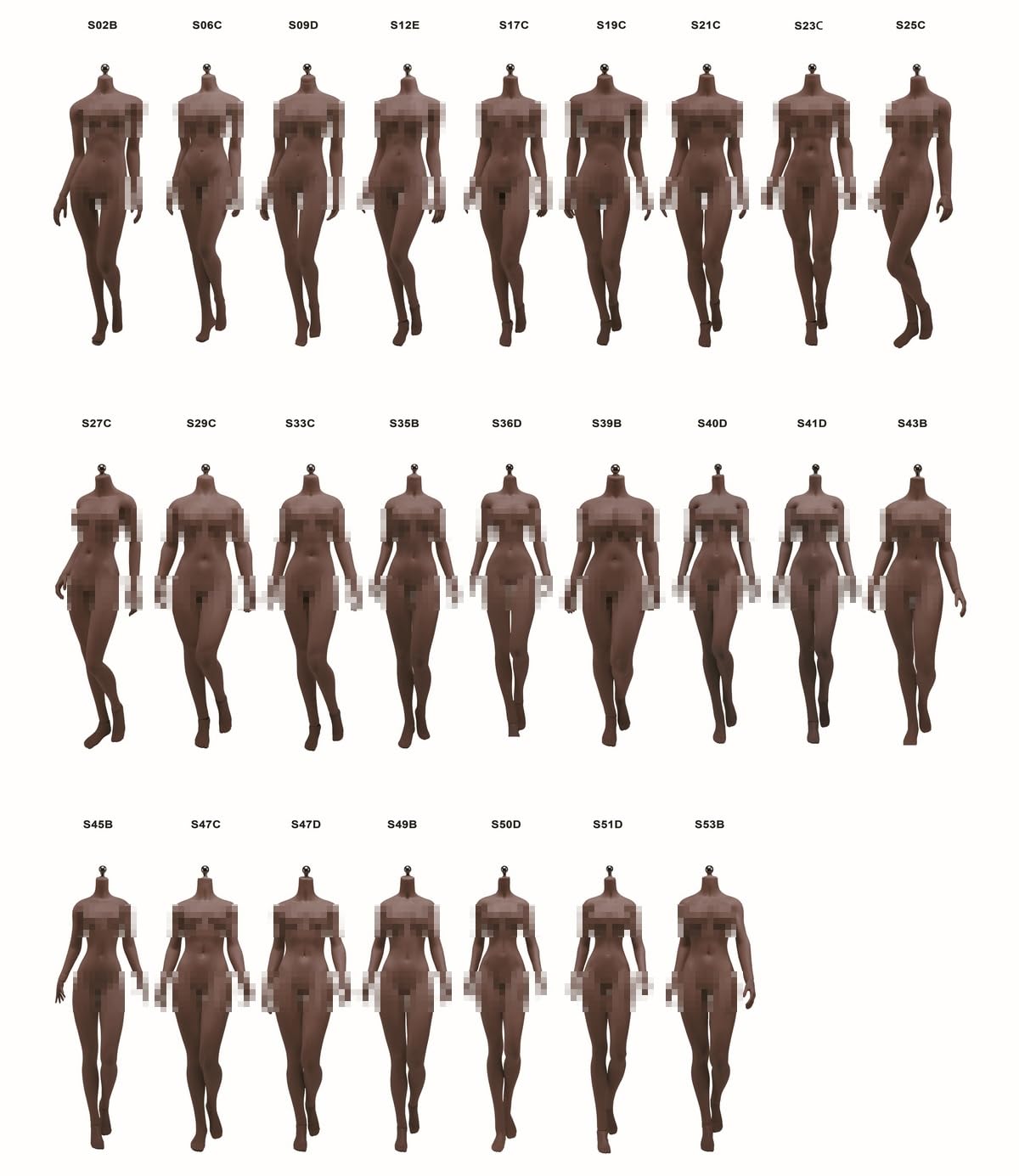 Figurine articulée féminine sans couture à l'échelle 1:6 de Tbleague