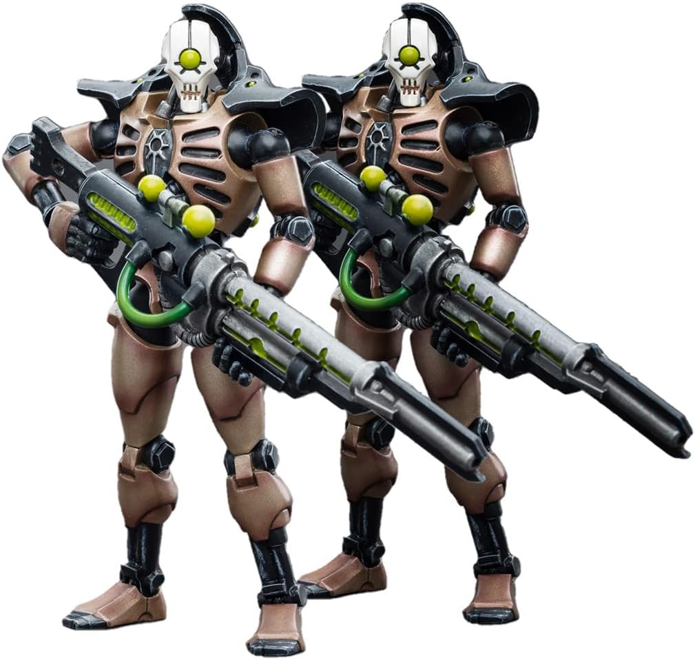 JoyToy - Figurines d'action Warhammer 40K sous licence officielle à l'échelle 1/18, série complète Black Templars et Necrons (Nécrons, Golden Deathmark x 2)