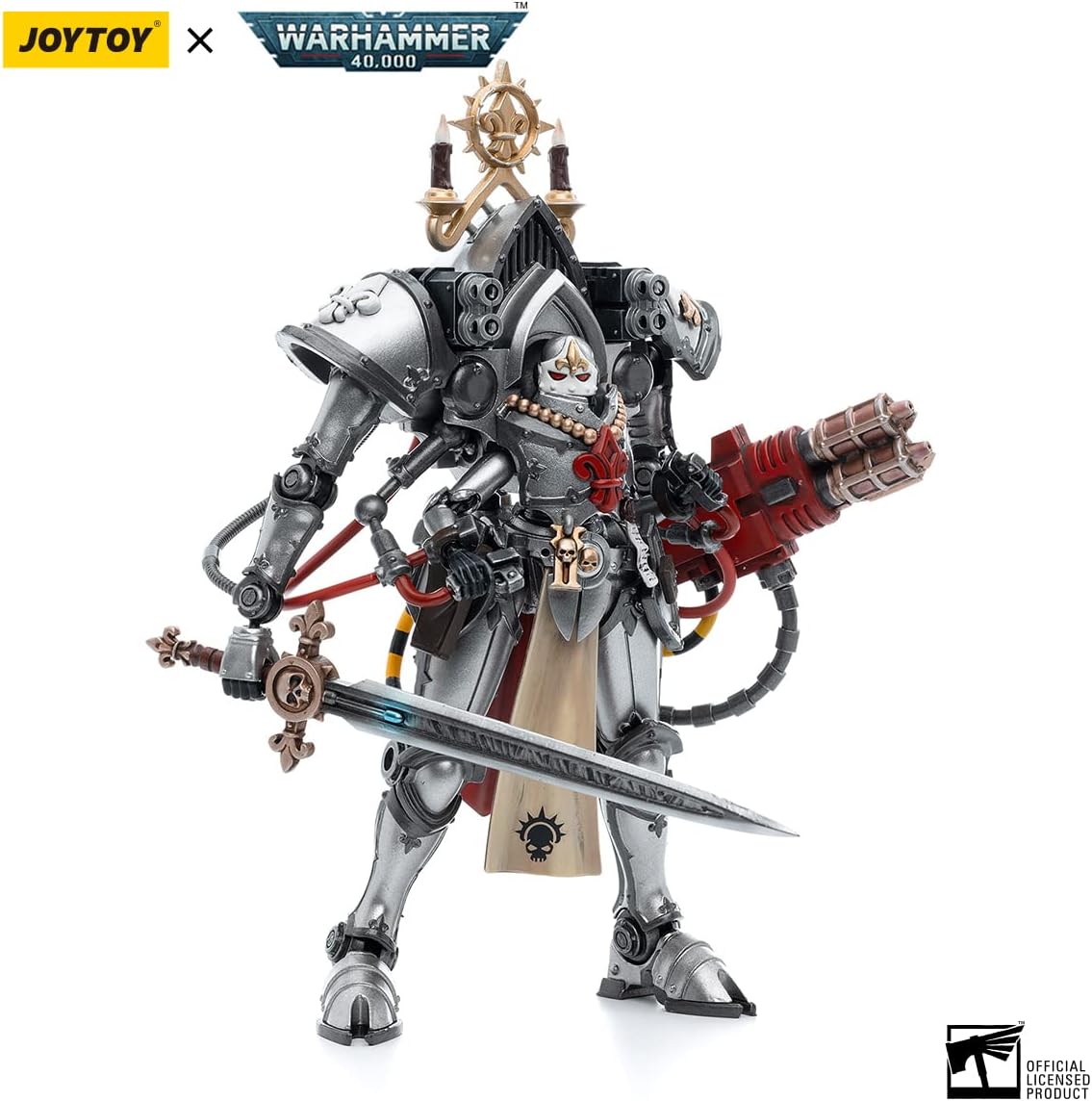 JoyToy Warhammer 40K Adepta Sororitas Ordre du Linceul d'Argent Paragon Warsuit Sister Collaen Figurine à collectionner à l'échelle 1:18