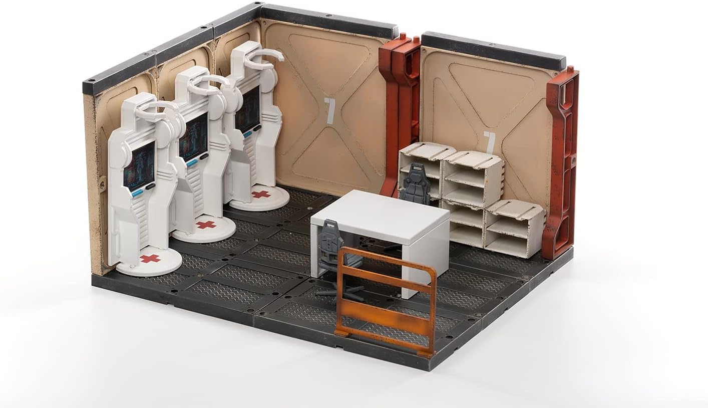 JoyToy JT1088 Figurine d'action de science-fiction à l'échelle 1/18, base Mecha Depot : zone médicale