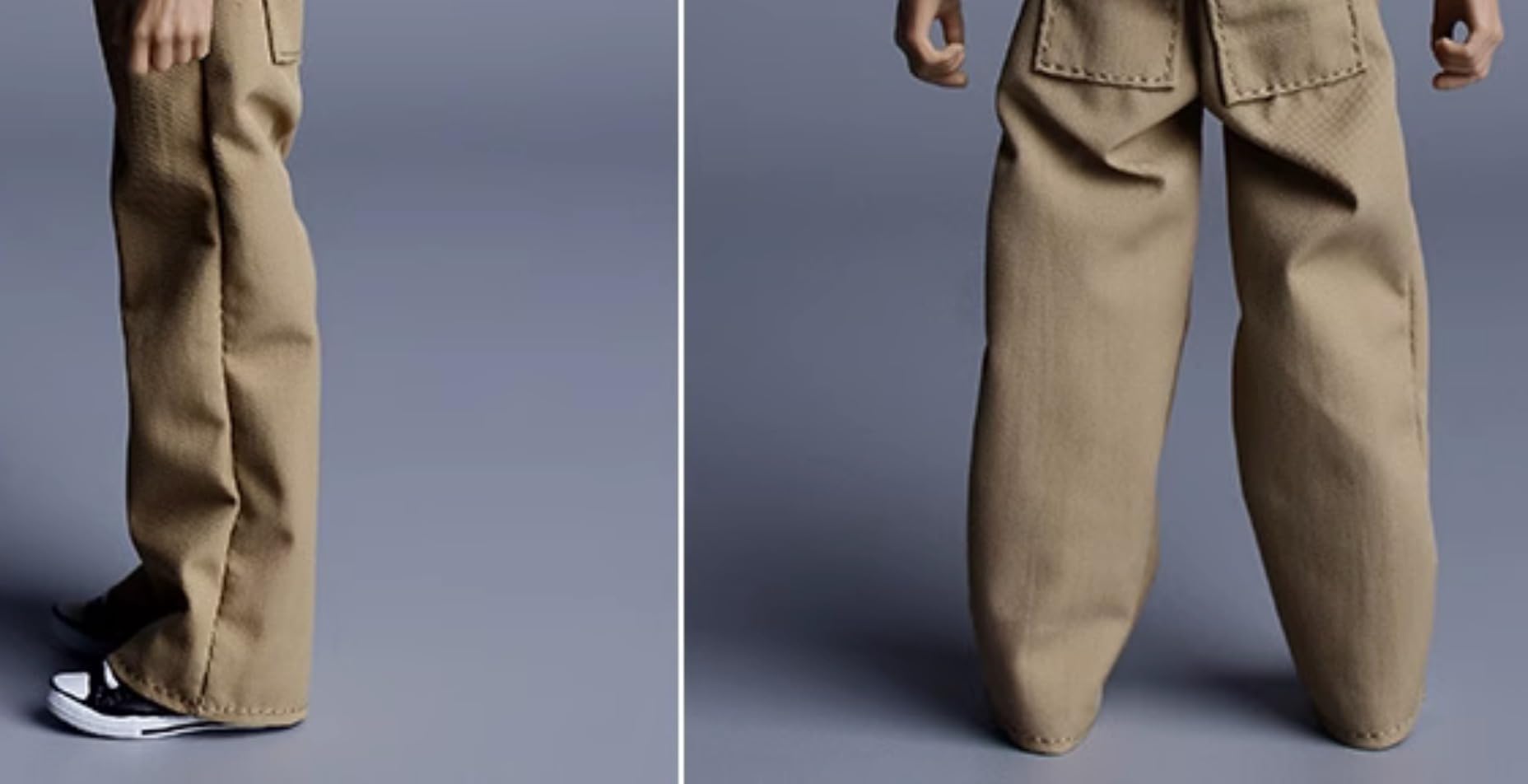 Ropa para muñeca a escala 1/12: pantalones casuales, accesorio coleccionable