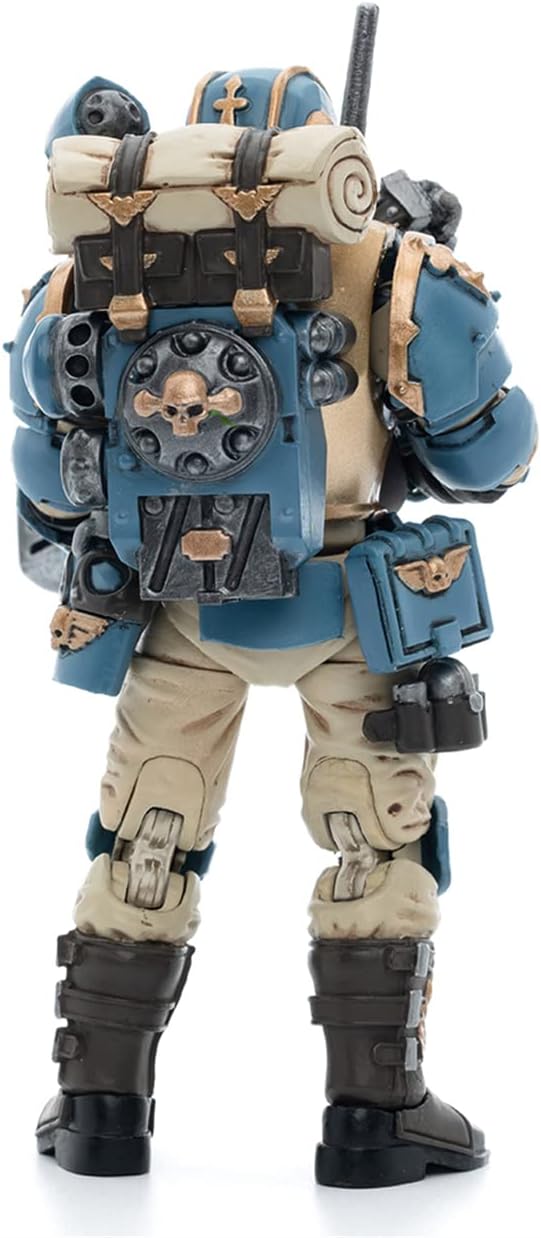 JoyToy Warhammer 40K Figurines d'action de science-fiction sous licence officielle à l'échelle 1/18 Série complète – Astra Militarum Tempestus Scions 55th Kappic Eagles Plasma Gunner