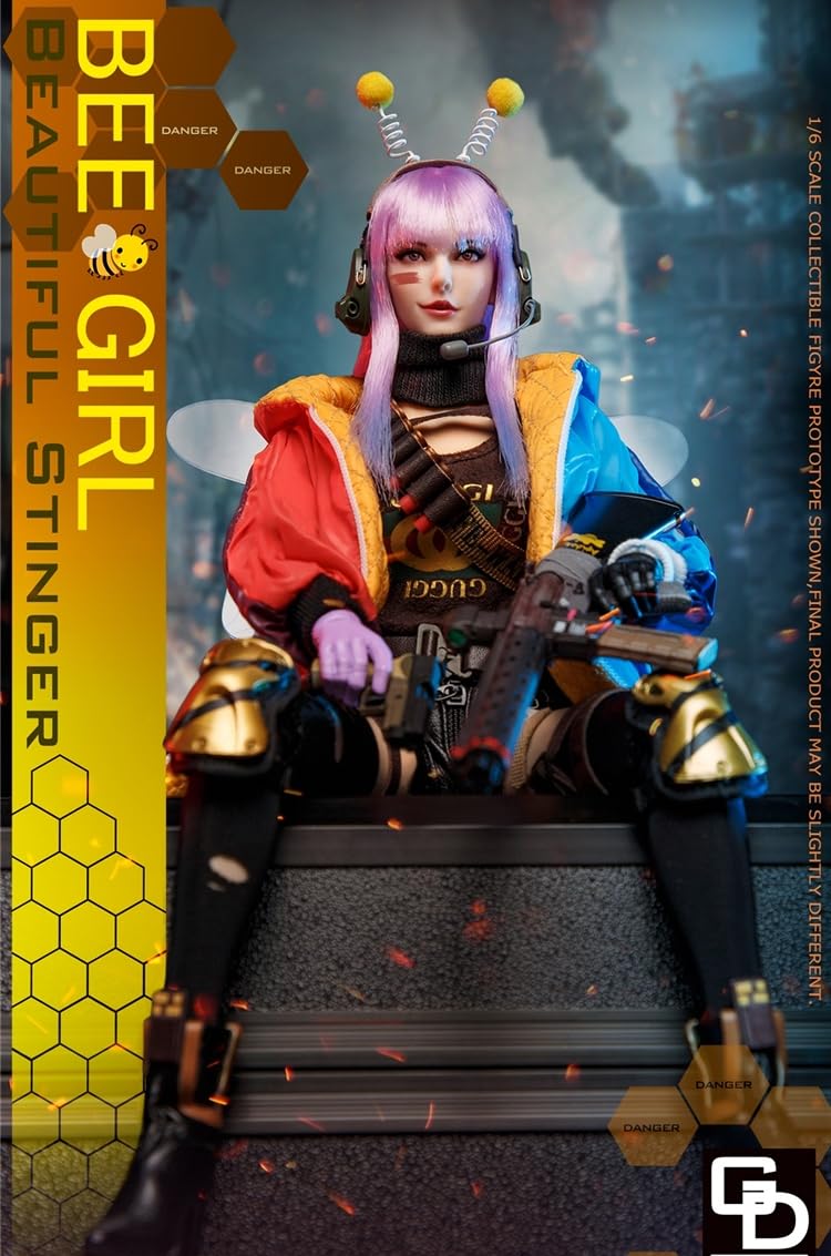 Figura GDTOYS: Figura de abeja final, miniatura femenina a escala 1:6 GD97003