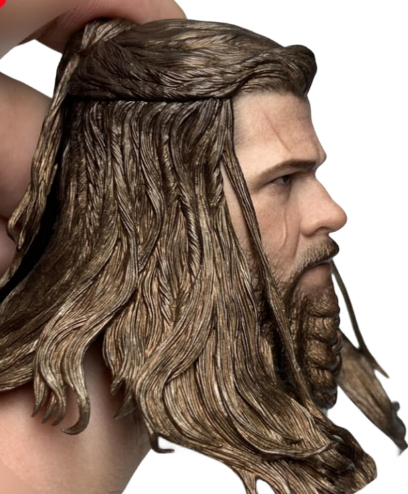 Escultura de cabeza masculina a escala 1:6, estilo anime, para figuras de acción de 12 pulgadas (H001)