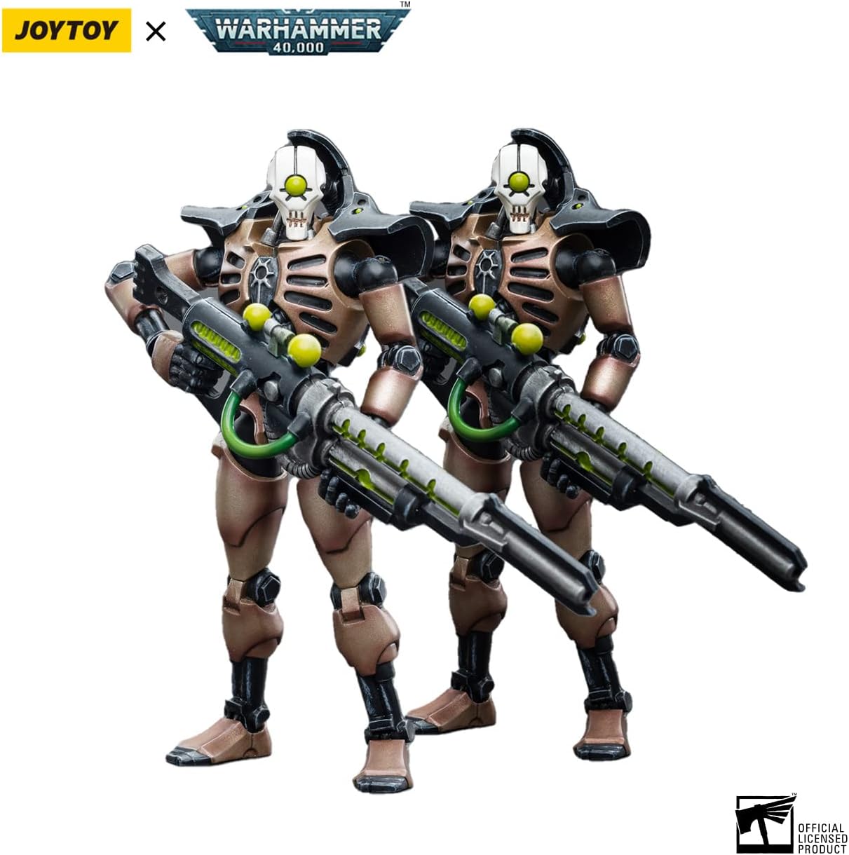 JoyToy - Figurines d'action Warhammer 40K sous licence officielle à l'échelle 1/18, série complète Black Templars et Necrons (Nécrons, Golden Deathmark x 2)