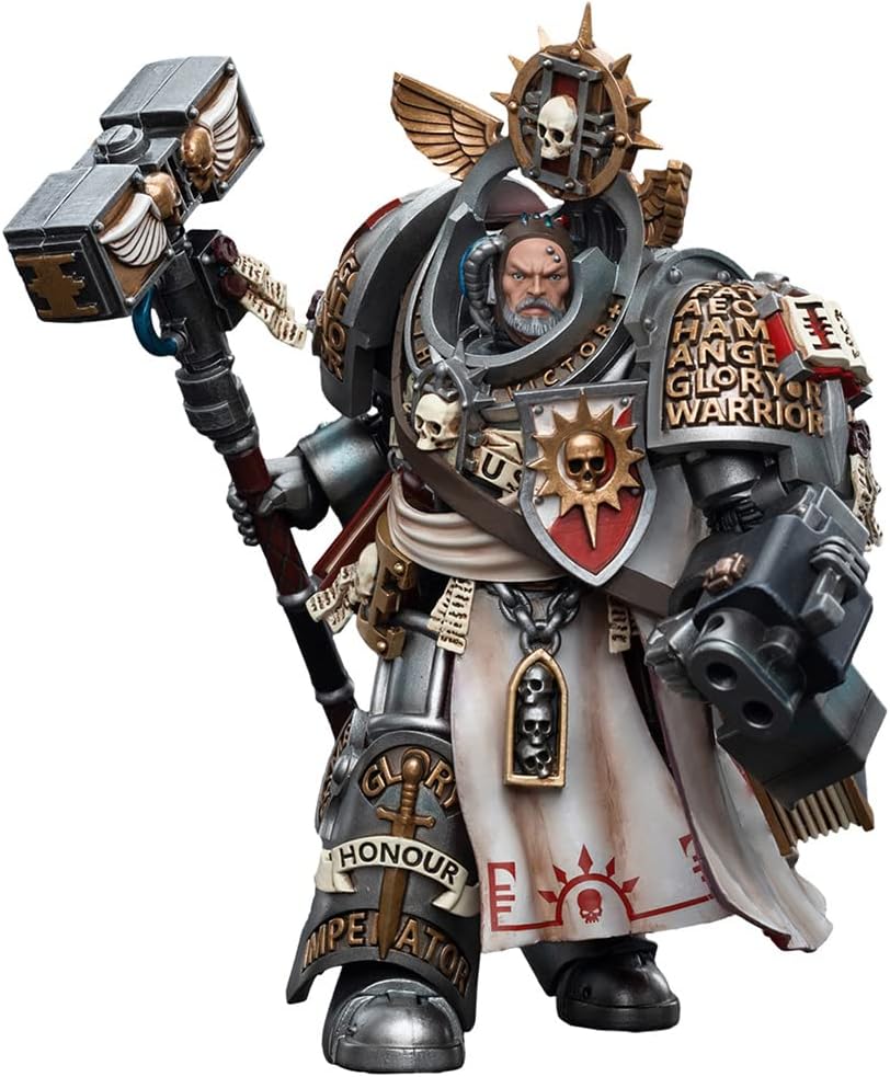 Figurine de collection JoyToy 40K Grey Knights Grand Master Voldus à l'échelle 1:18
