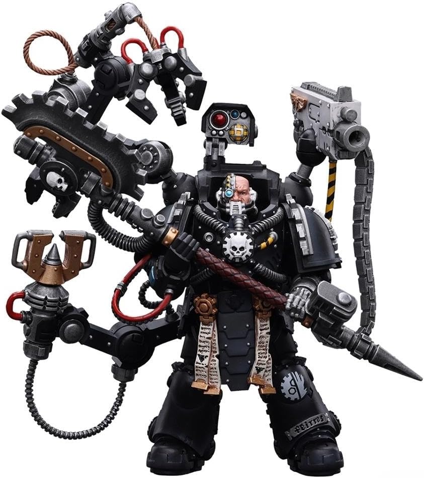 Figurine de collection JoyToy Warhammer 40K : Iron Hands, Père Feirros, échelle 1:18