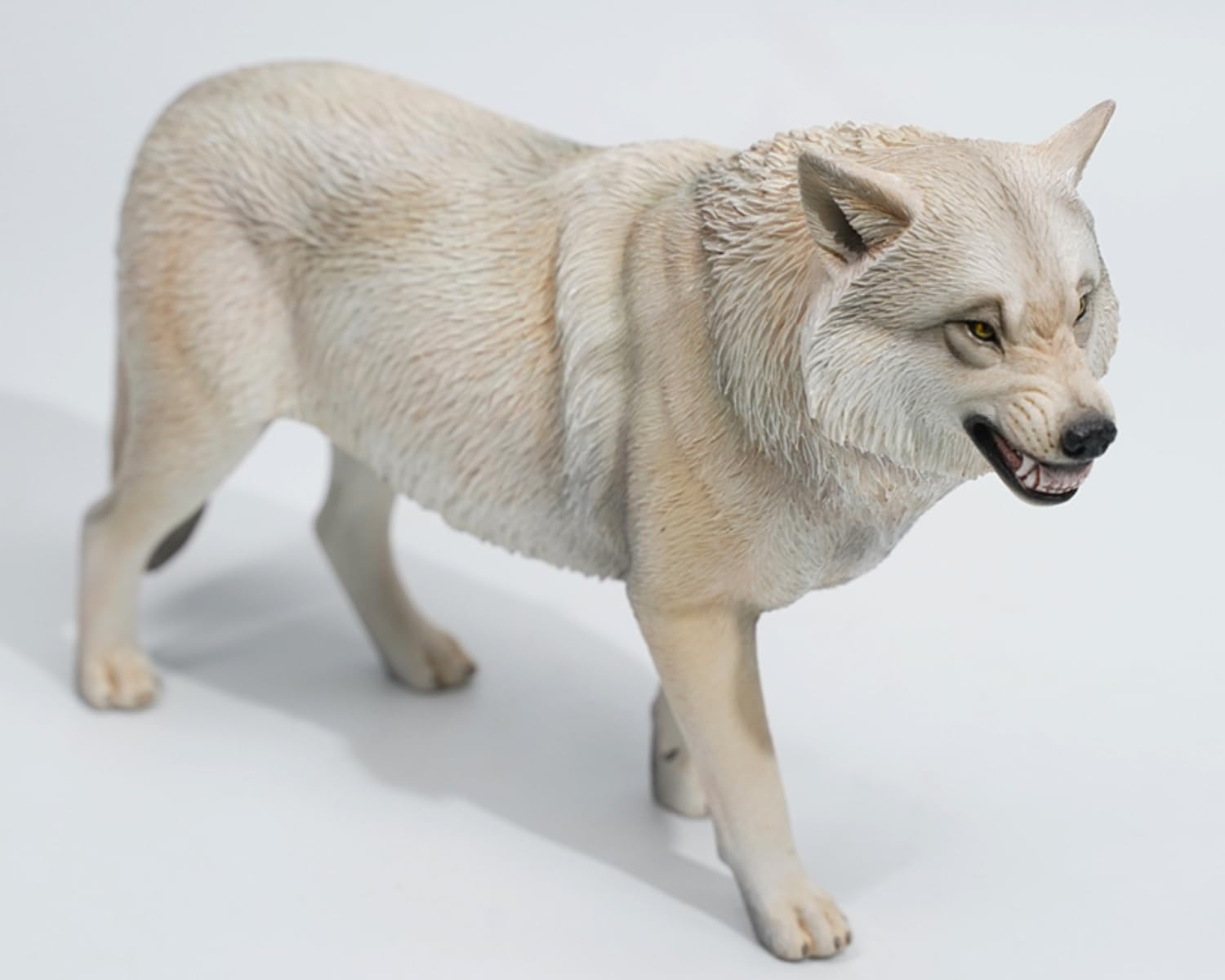 Figurine de loup de collection JXK : loup tibétain, peinte à la main avec expertise, réaliste, en résine sûre, figurine animale miniature à l'échelle 1:6