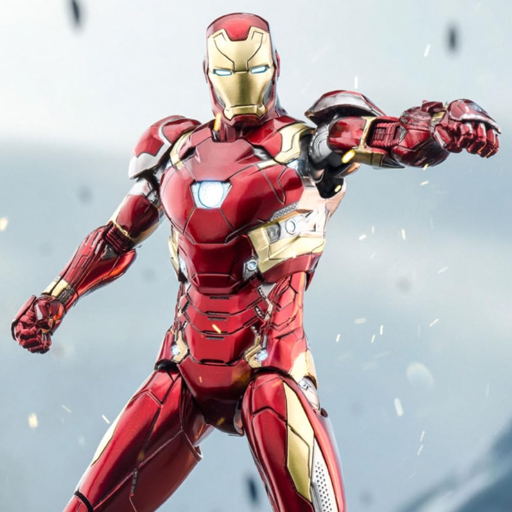 Conjunto completo de figuras coleccionables de ZD: Iron Man Mark 46, líder de la Guerra Civil estadounidense MK46, figura de acción en miniatura a escala 1:10 MK46BFG