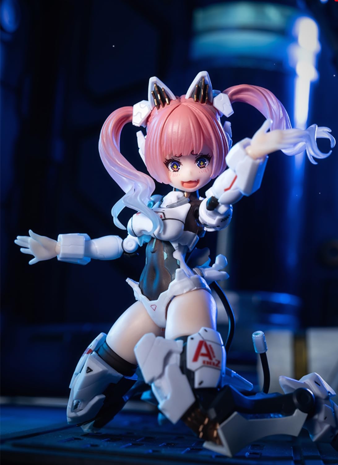 Figura de caracol coleccionable, set completo: EveD Series Strike Cat, estilo anime, figura de acción femenina en miniatura a escala 1:12 AMBRA-02
