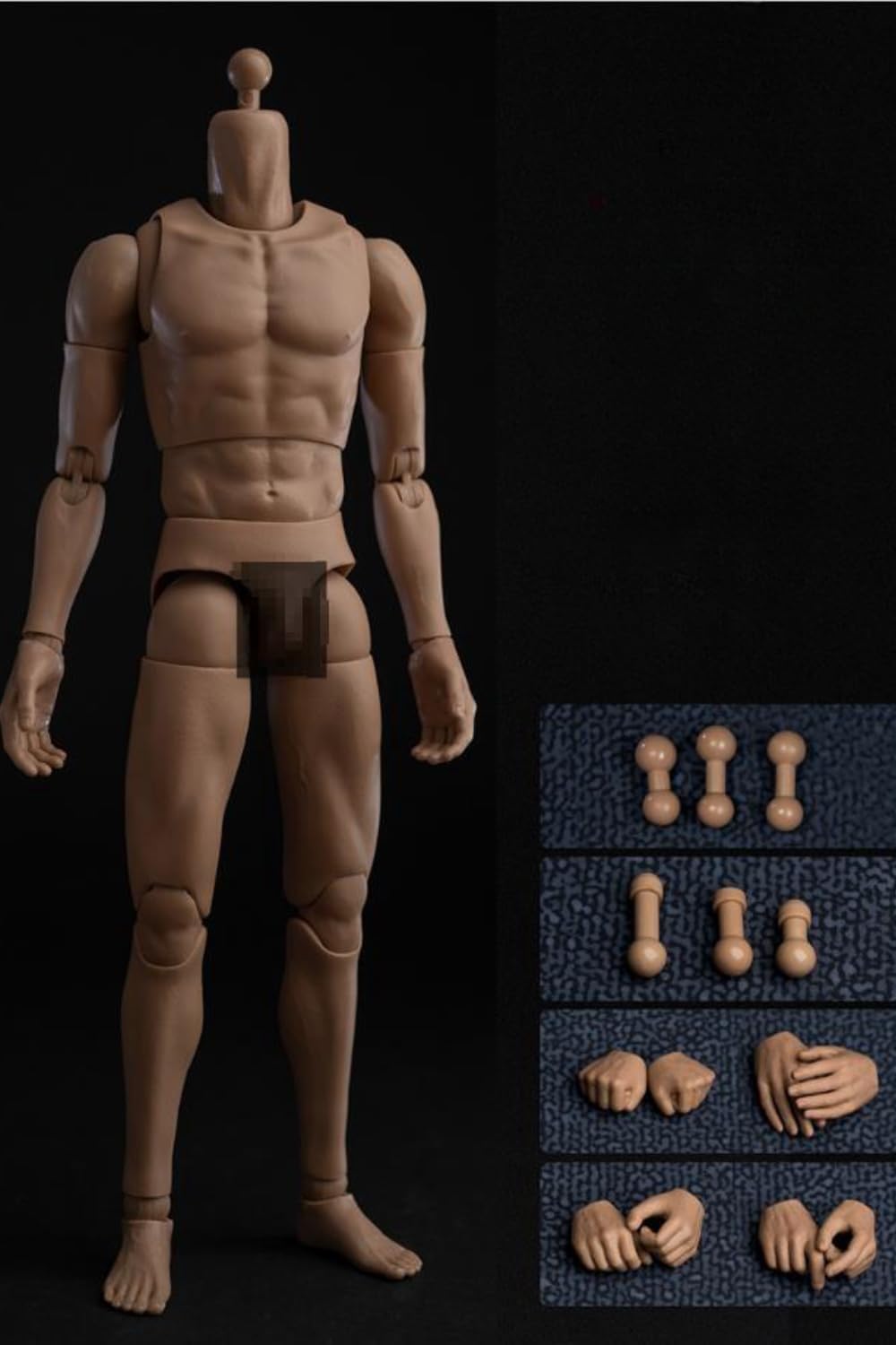 Figura de acción masculina a escala 1:6 - Cuerpo alto y regordete, cuerpo duradero AT020 Pro