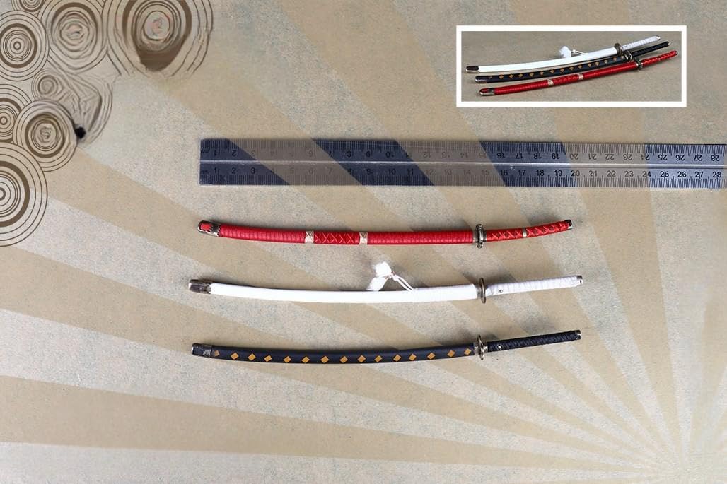 Accesorio de figura a escala 1/6: Modelo de traje de cuchillo japonés en miniatura coleccionable