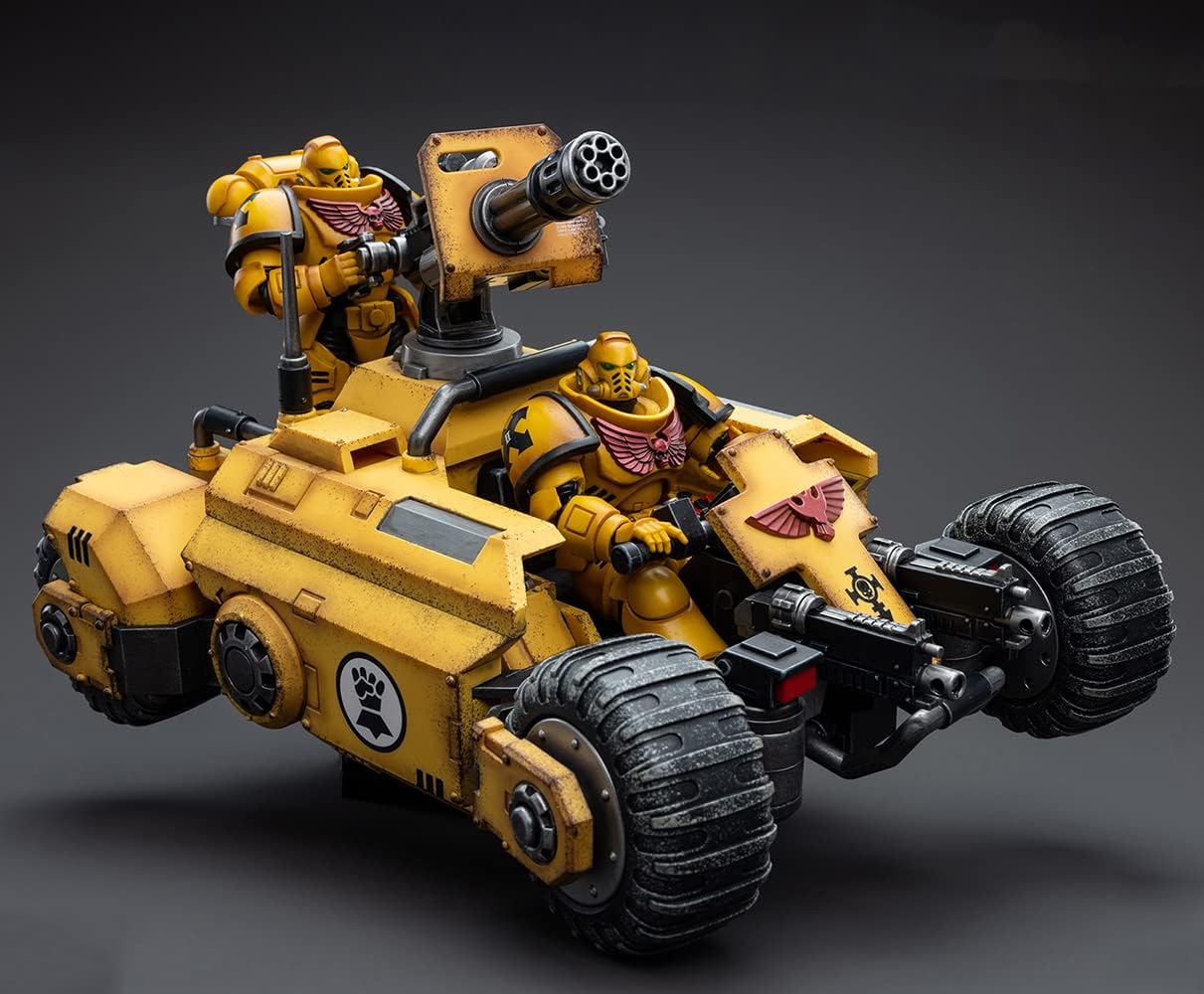 JoyToy - Figurines d'action de science-fiction Warhammer 40K sous licence officielle à l'échelle 1/18 (ATV, Imperial Fists)