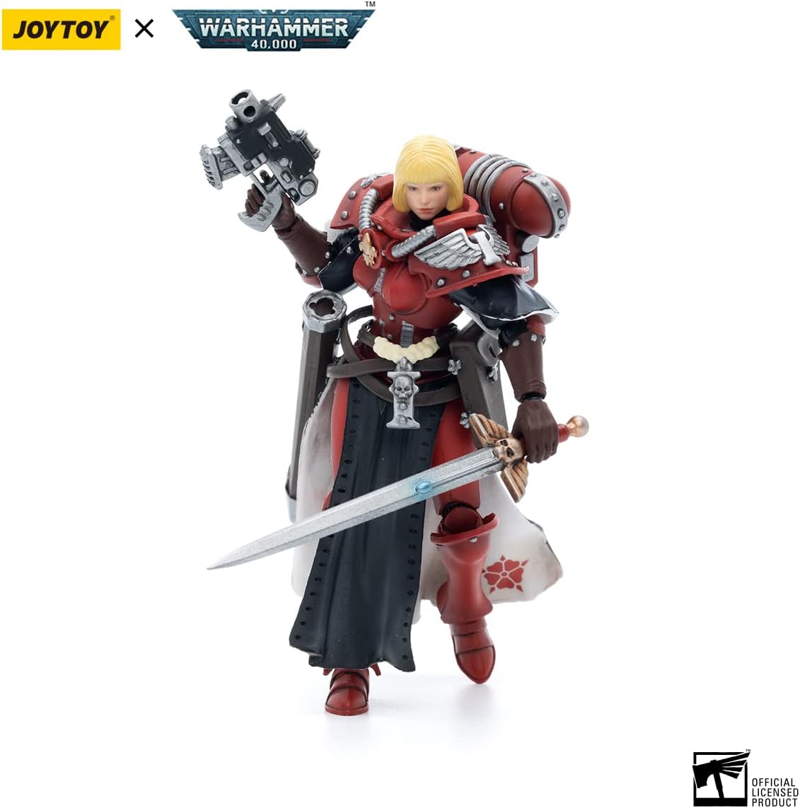 JoyToy ¡Á Warhammer 40K Figurines d'action de science-fiction sous licence officielle à l'échelle 1/18, série complète Adepta Sororitas (Kamina, Bloody Rose)
