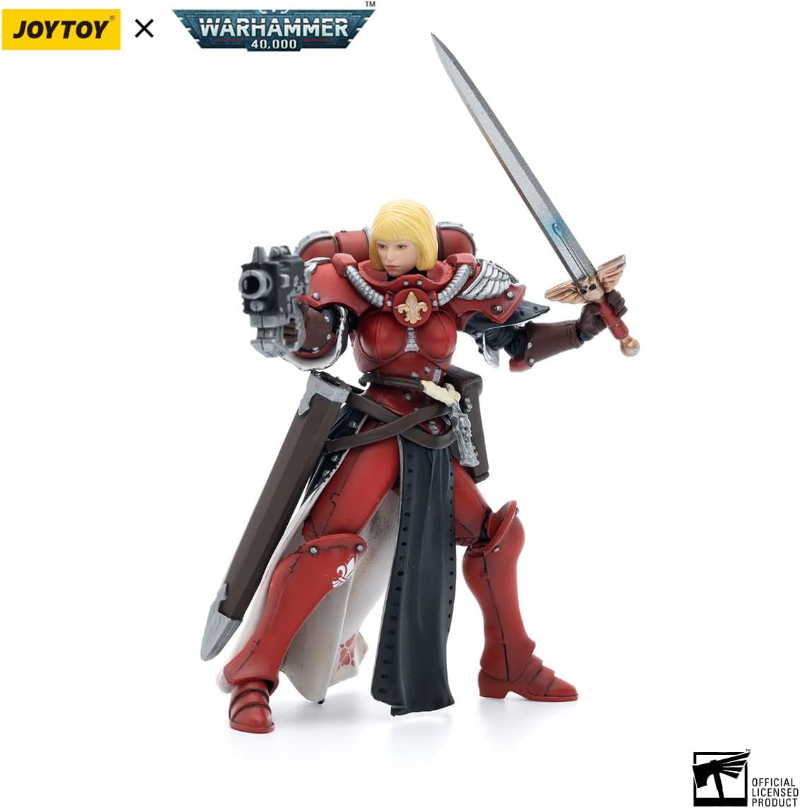 JoyToy ¡Á Warhammer 40K Figurines d'action de science-fiction sous licence officielle à l'échelle 1/18, série complète Adepta Sororitas (Kamina, Bloody Rose)