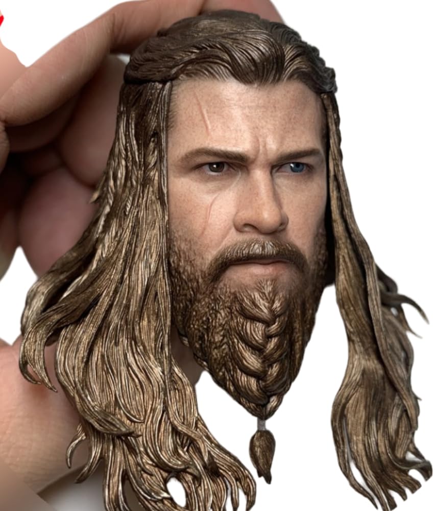 Escultura de cabeza masculina a escala 1:6, estilo anime, para figuras de acción de 12 pulgadas (H001)
