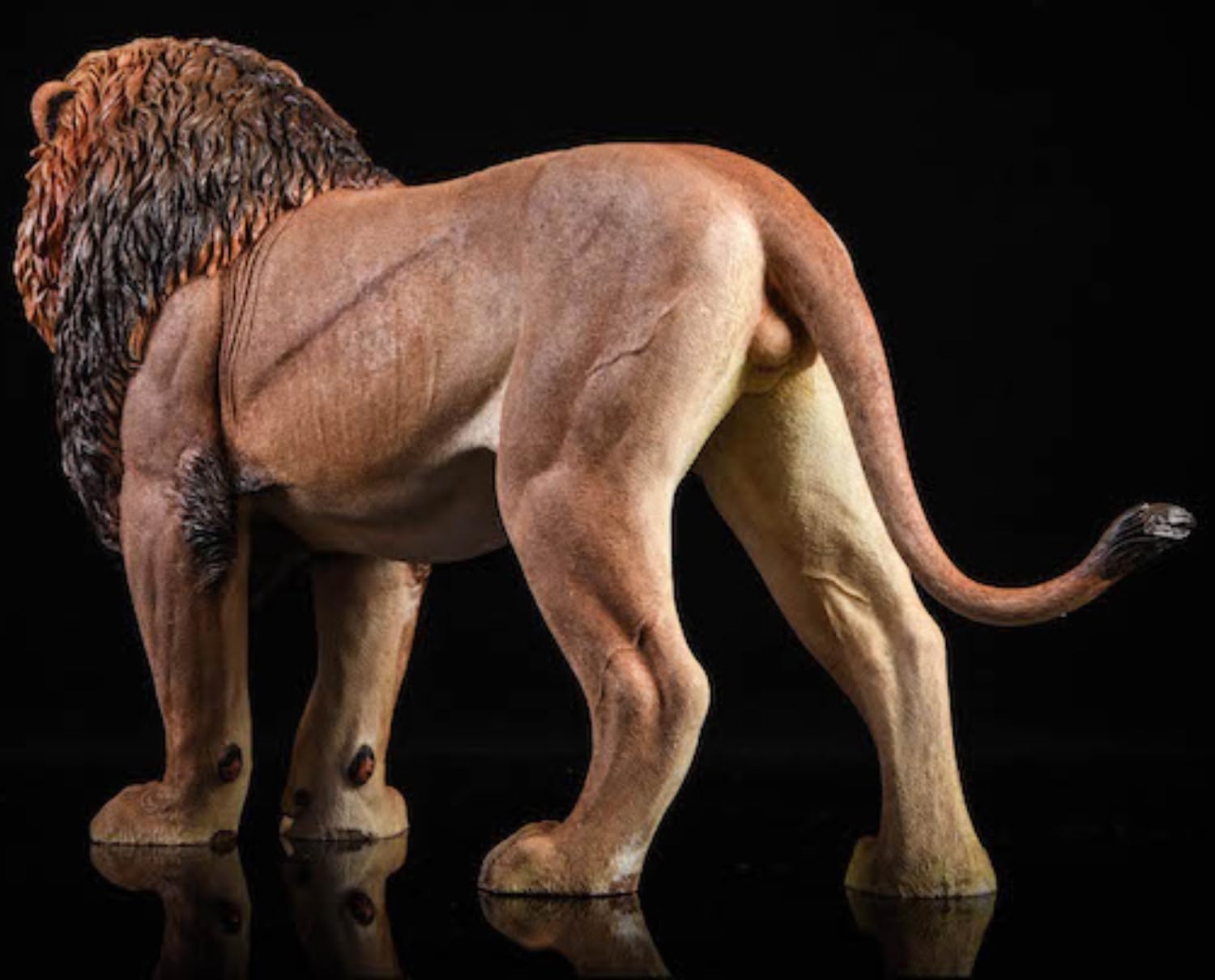 Figurine de lion de collection JXK : le lion, peinte à la main par des experts, réaliste, en résine sûre, figurine animale miniature à l'échelle 1:6