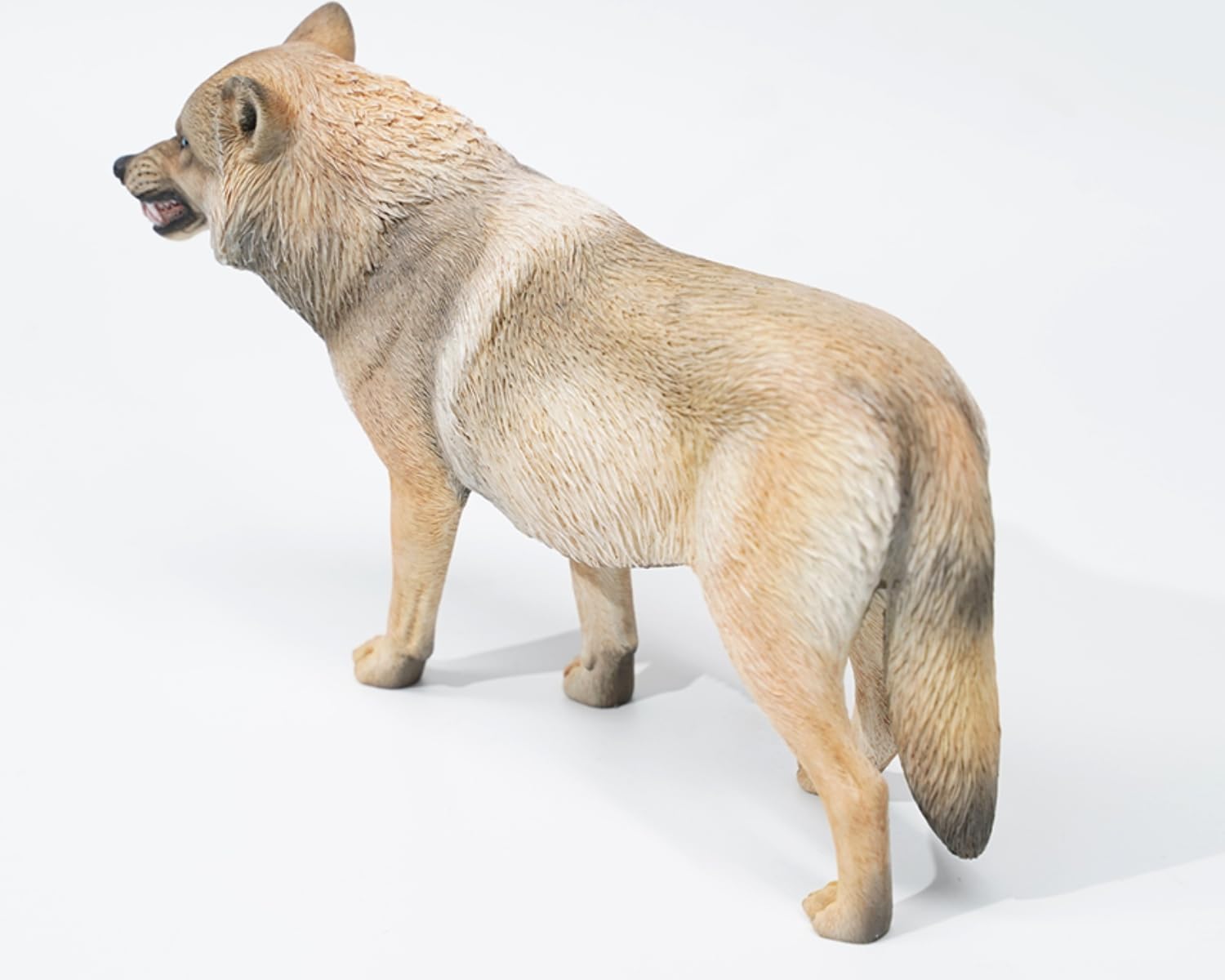 Figurine de loup de collection JXK : loup tibétain, peinte à la main avec expertise, réaliste, en résine sûre, figurine animale miniature à l'échelle 1:6