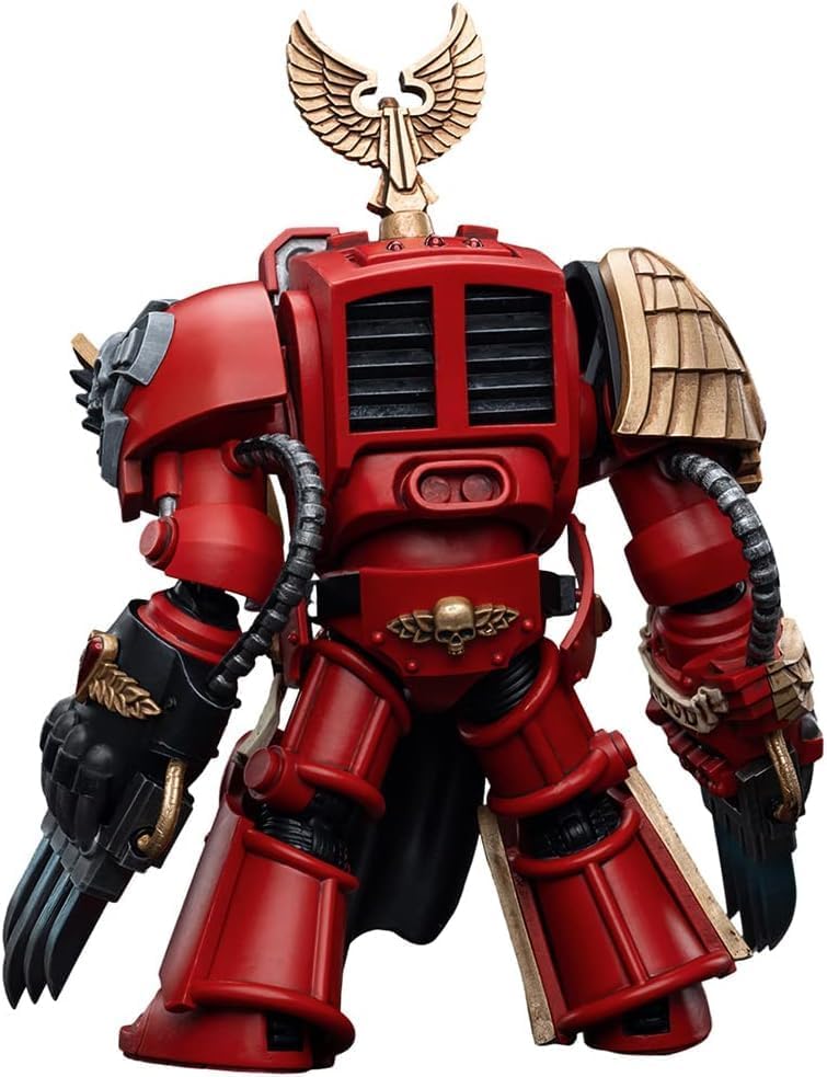 JoyToy - Figurines d'action de science-fiction Warhammer 40K sous licence officielle à l'échelle 1/18 (Sergent Santoro, Blood Angels)