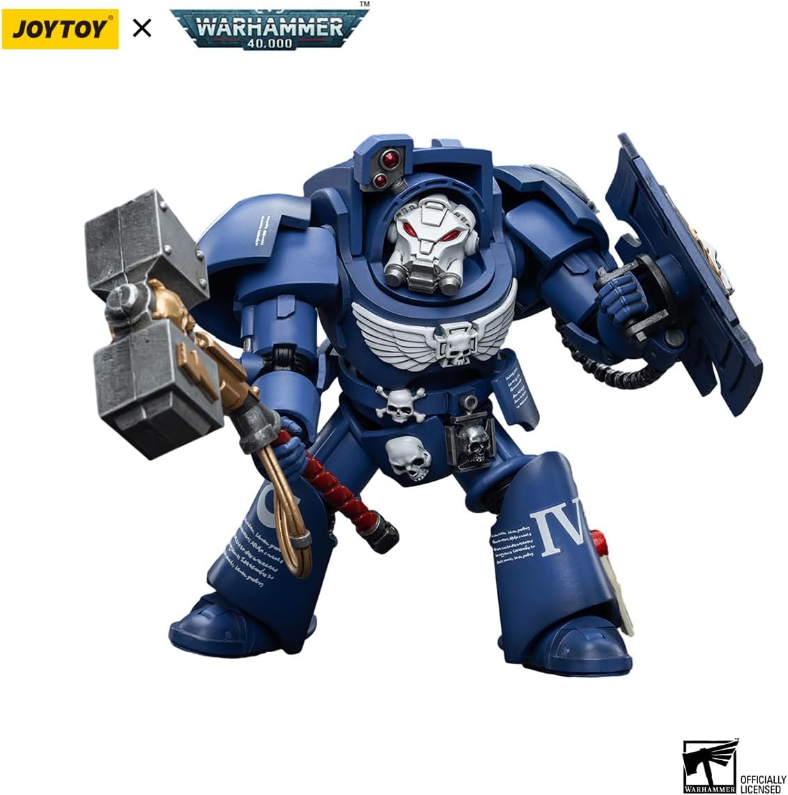 Figurine articulée de collection JoyToy Warhammer 40K Ultramarines Terminators Brother Acastian à l'échelle 1:18
