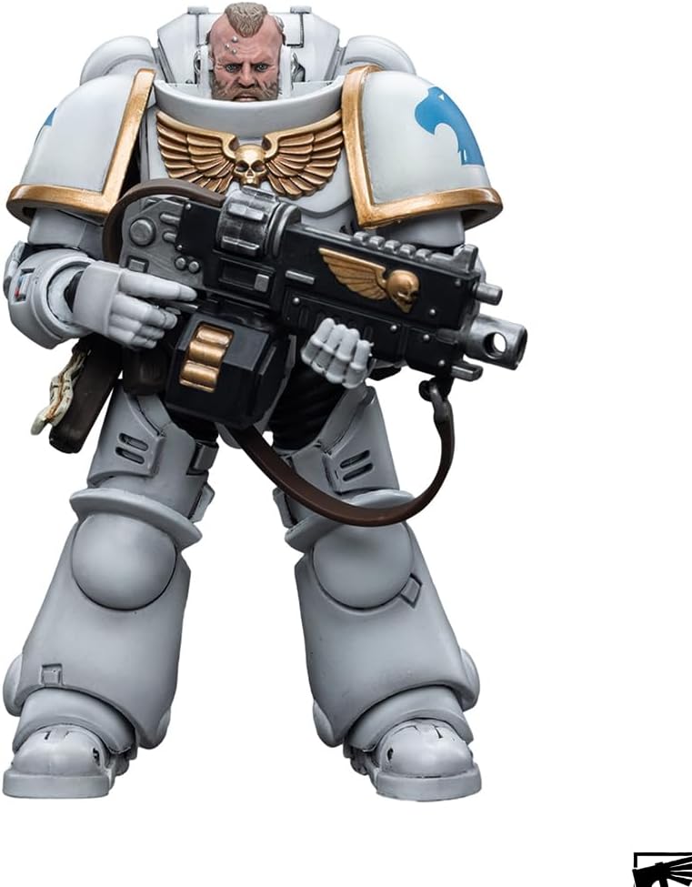 Figurine de collection JoyToy Warhammer 40K Space Marines White Consuls Intercessors 02 à l'échelle 1:18