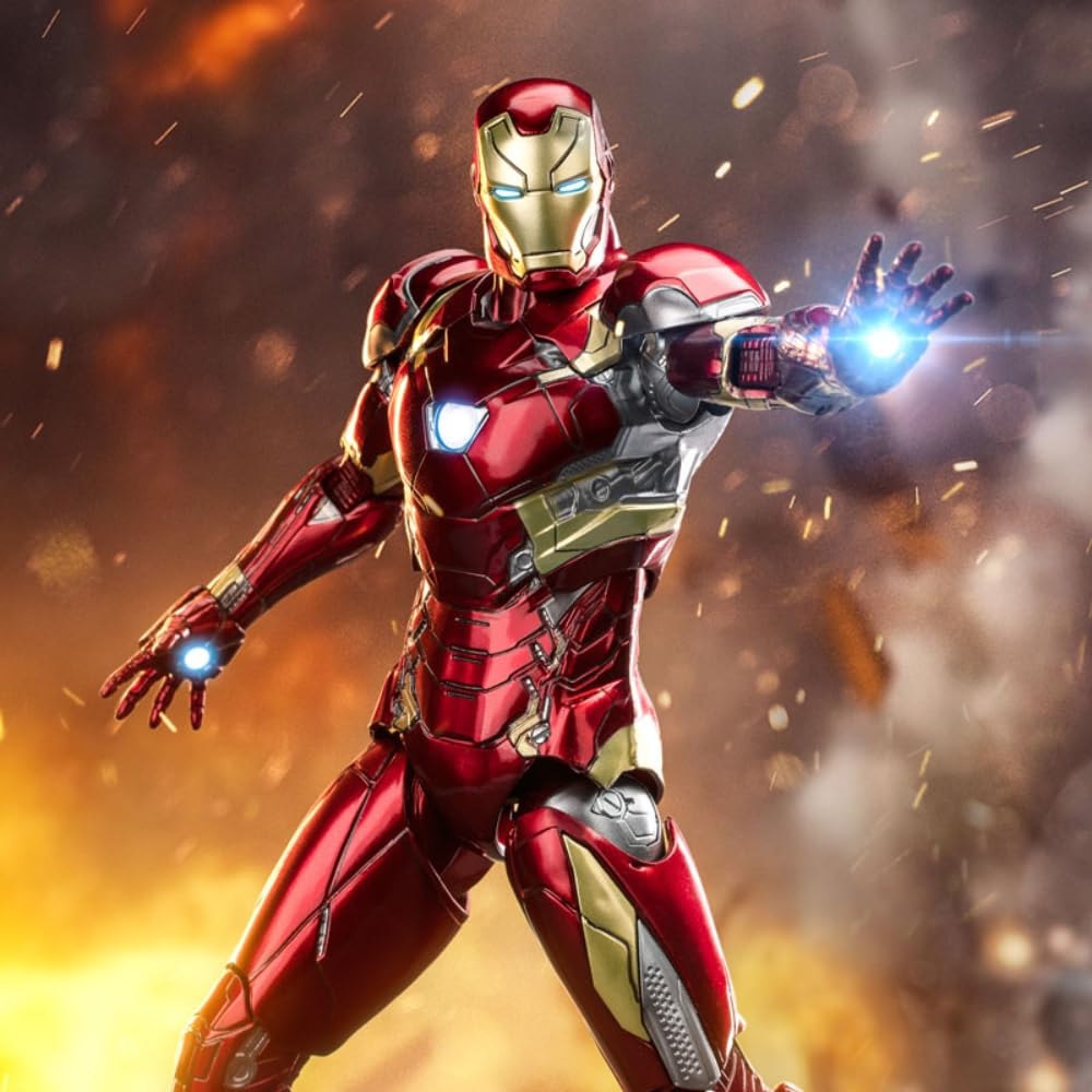 Conjunto completo de figuras coleccionables de ZD: Iron Man Mark 46, líder de la Guerra Civil estadounidense MK46, figura de acción en miniatura a escala 1:10 MK46BFG