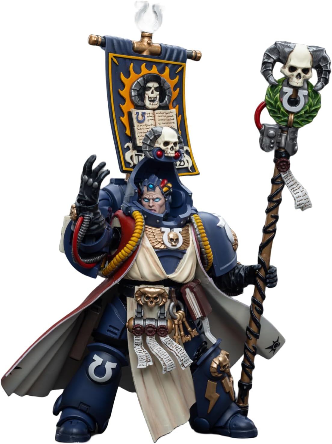 JoyToy Warhammer 40K Figurine de collection : Tigurius, bibliothécaire en chef des Ultramarines, figurines d'action à l'échelle 1/18 JT6885 (Tigurius)