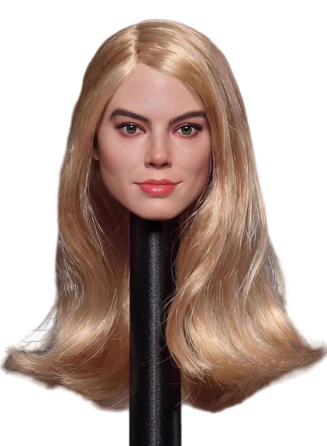 Escultura de cabeza femenina, niña europea de 12 pulgadas