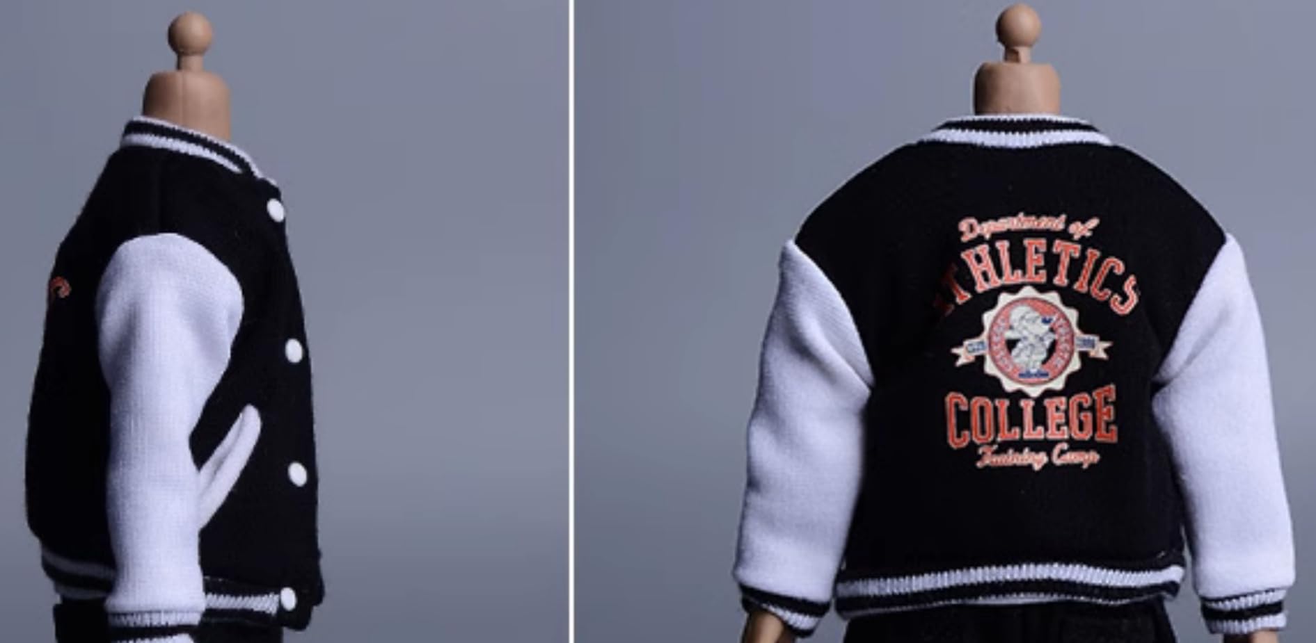 Ropa para muñecas a escala 1/12: abrigo de béisbol, accesorio coleccionable