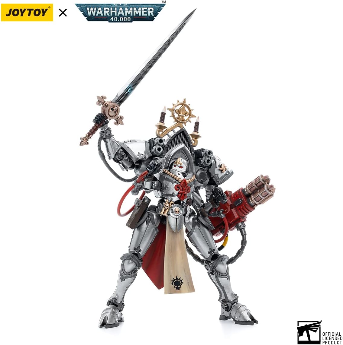 JoyToy Warhammer 40K Adepta Sororitas Ordre du Linceul d'Argent Paragon Warsuit Sister Collaen Figurine à collectionner à l'échelle 1:18