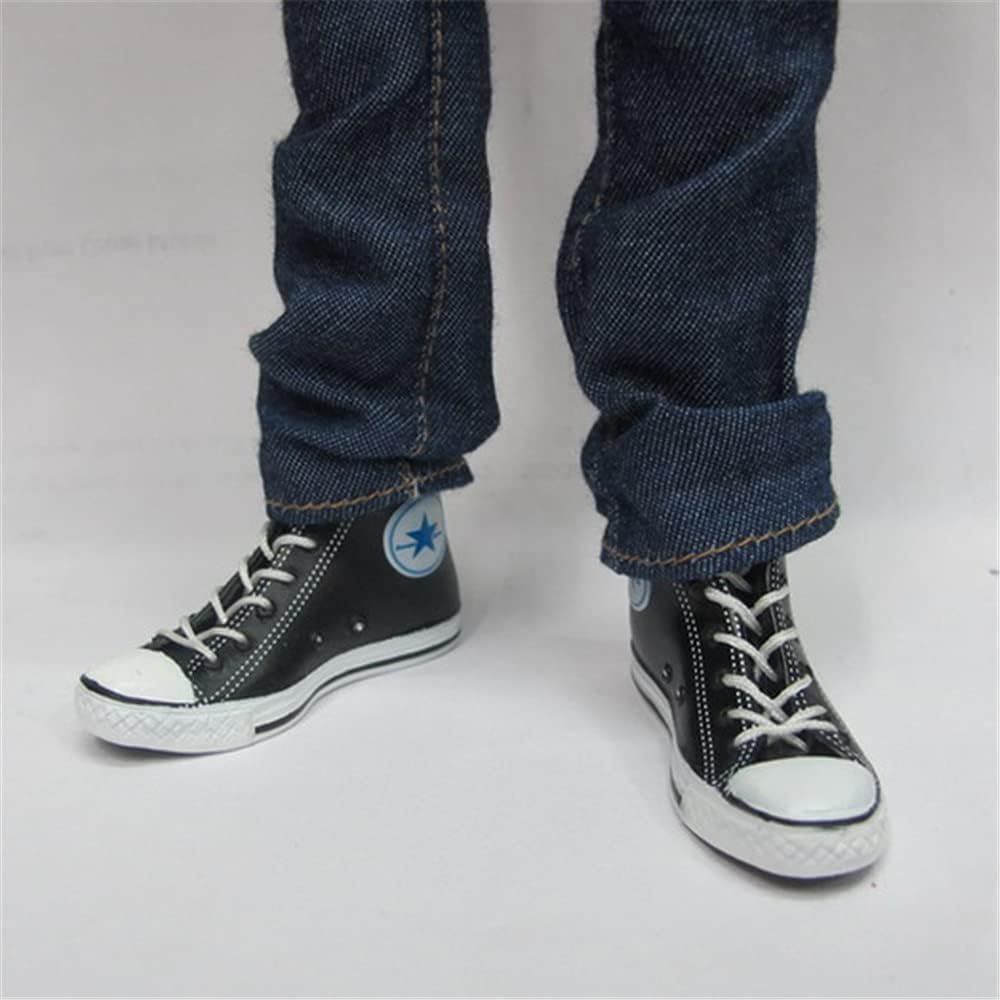 1/6 Scale Figure Shoes, Trainers, Boots, High-Heeled Shoes Black for 12 Inch Action Figure