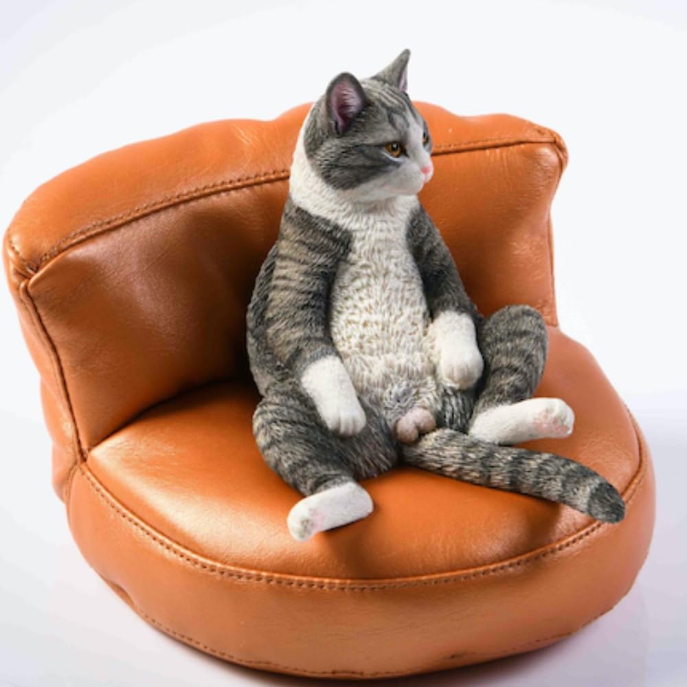 Figura de gato coleccionable JXK: Felis Catus, pintada a mano por expertos, realista, de resina segura, miniatura a escala 1:6.