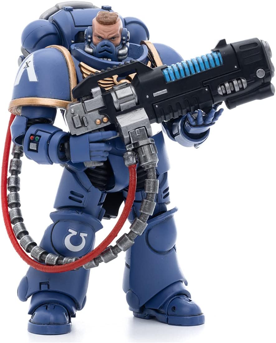 JoyToy - Figurines d'action de science-fiction Warhammer 40K sous licence officielle à l'échelle 1/18, série complète Ultramarine Hellblasters Brother Paxor