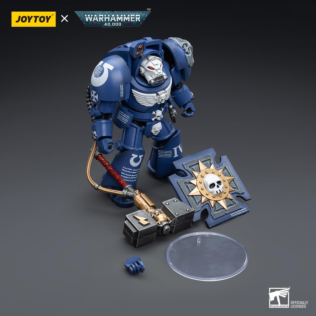 Figurine articulée de collection JoyToy Warhammer 40K Ultramarines Terminators Brother Acastian à l'échelle 1:18