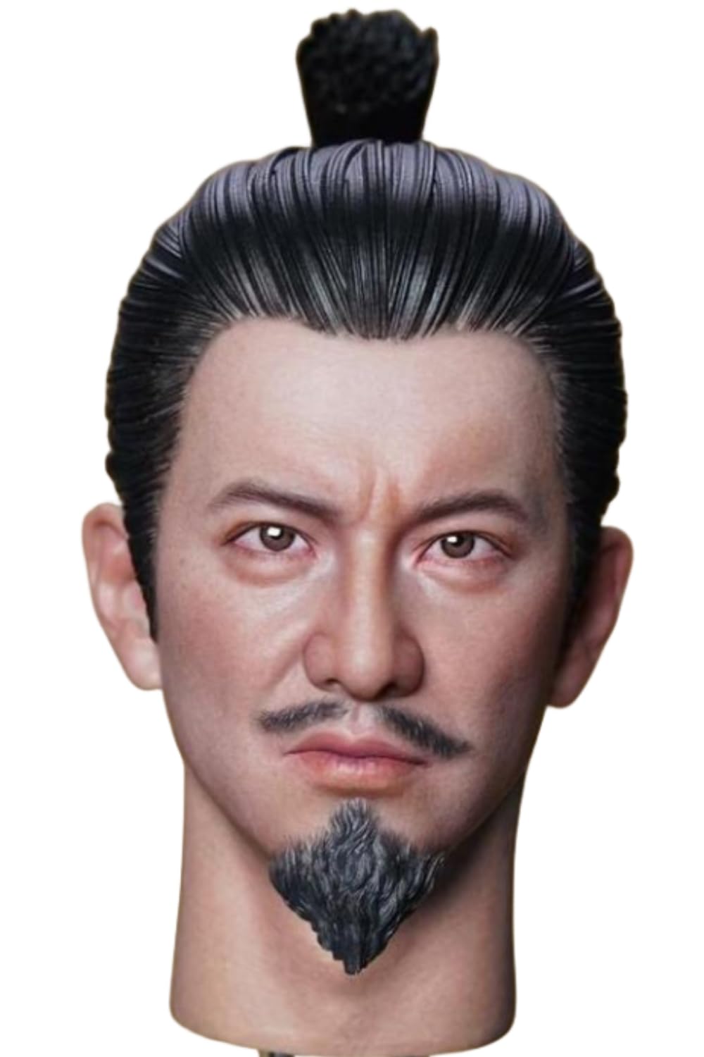 Escultura de cabeza masculina Super Duck a escala 1:6, escultura de cabeza de samurái Nobunaga Kimura con cuello para figuras de acción de 12 pulgadas